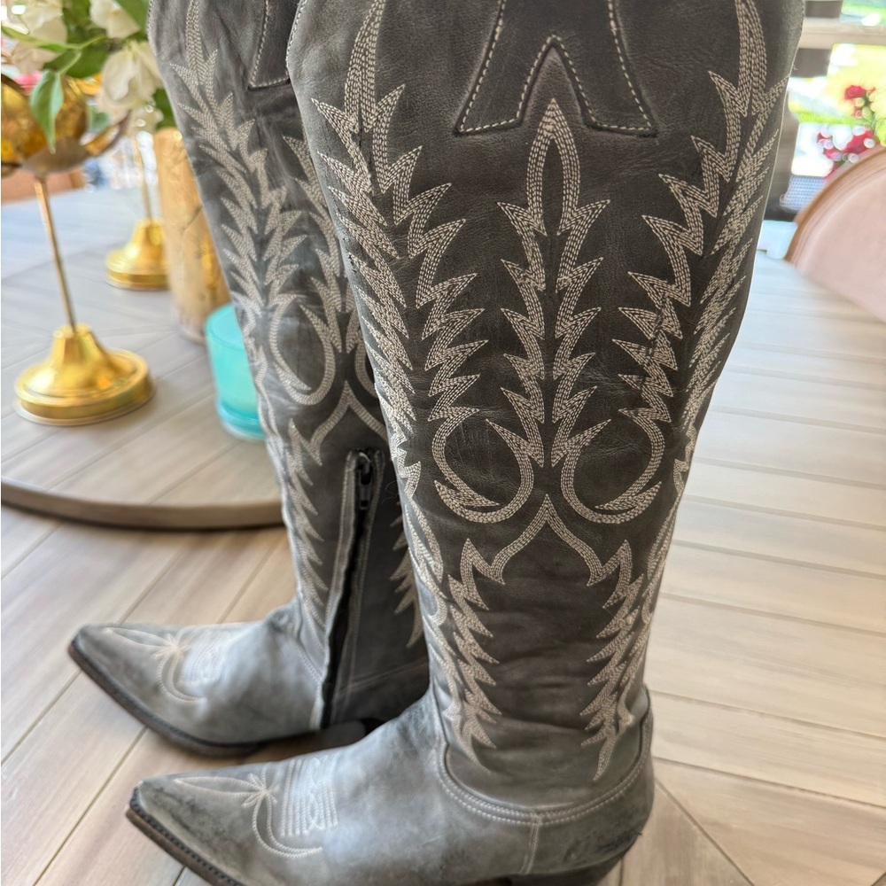 Old Gringo Gray Heeled Boots